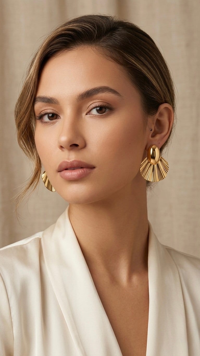 The Gilded Fan Earrings