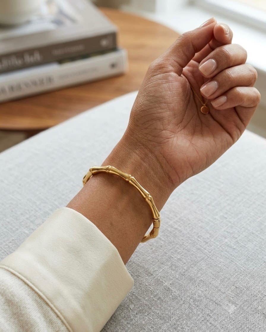 Bamboo bangle bracelet - Image 2