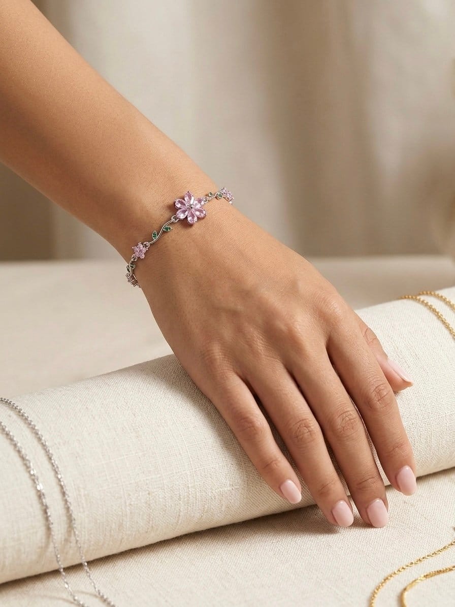 Pink blossom bracelet - Image 3
