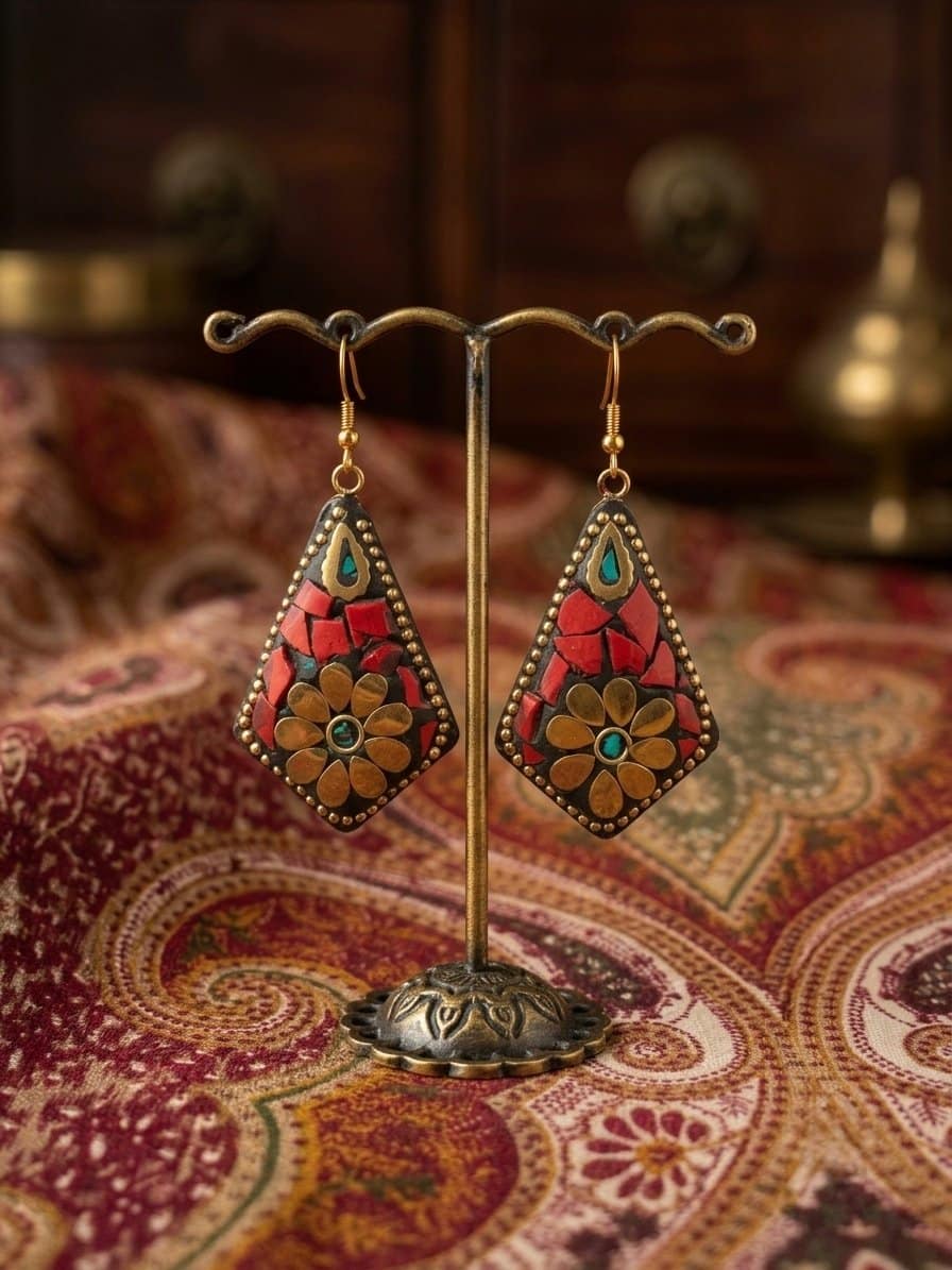 Red Bloom Earrings