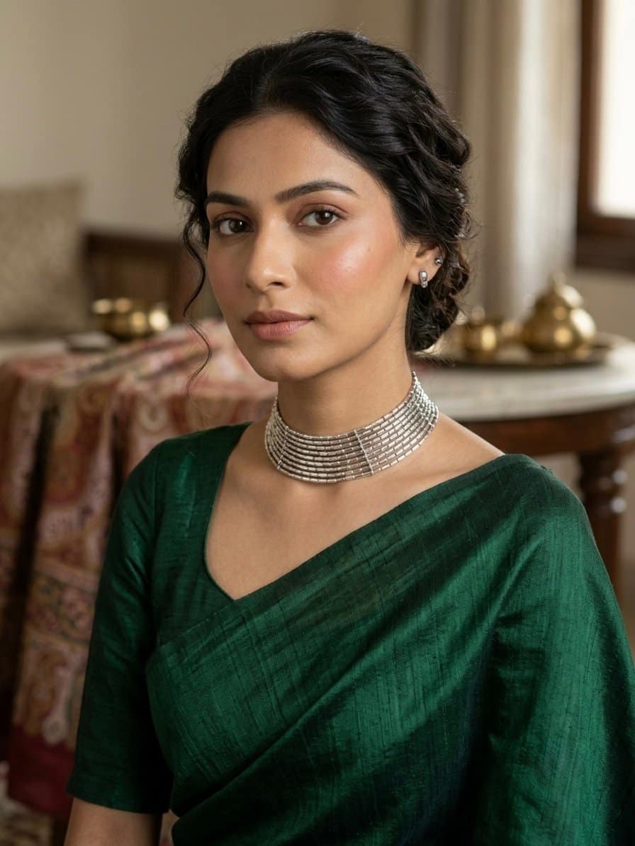Noor silver choker - Image 2