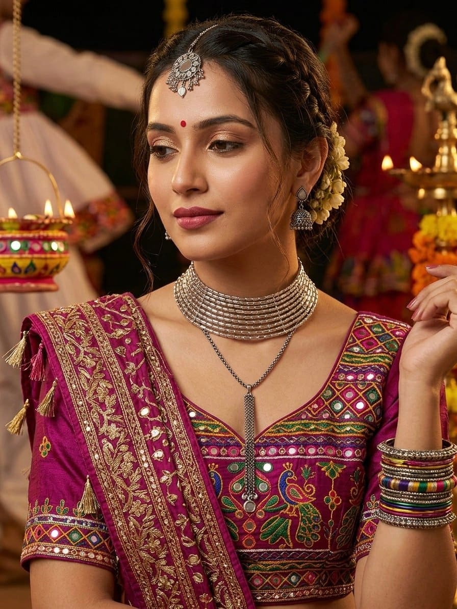 Noor silver choker - Image 4