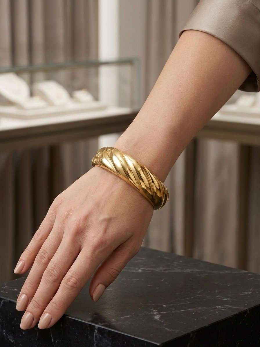 Golden swirl bracelet - Image 2