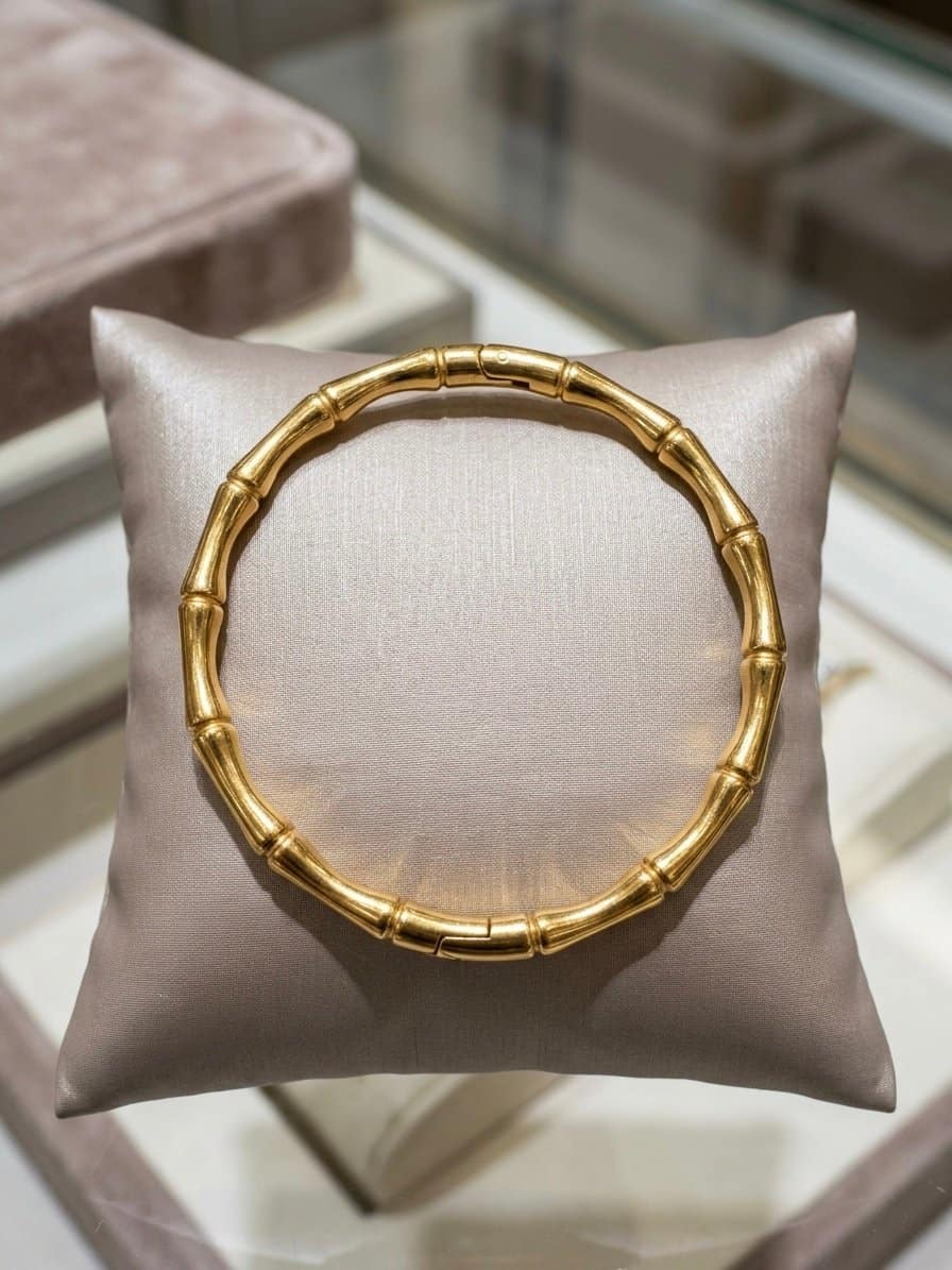 Bamboo bangle bracelet