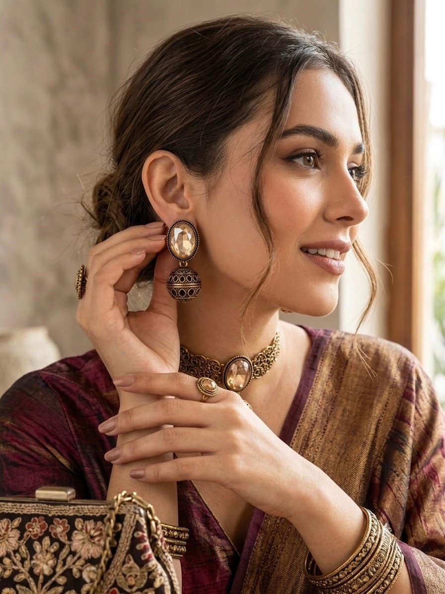 Ghungroo golden earing - Image 2