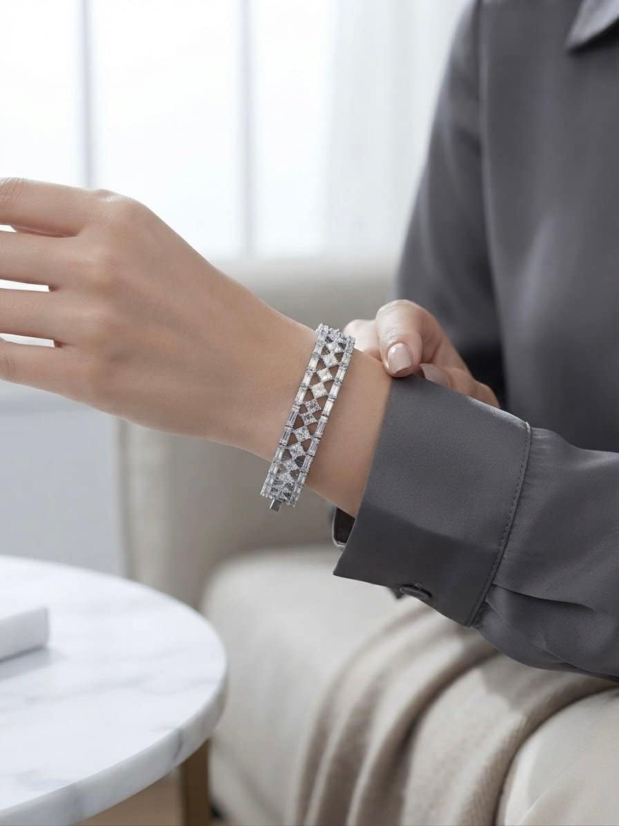 Silver Triple Grace Bracelet - Image 2