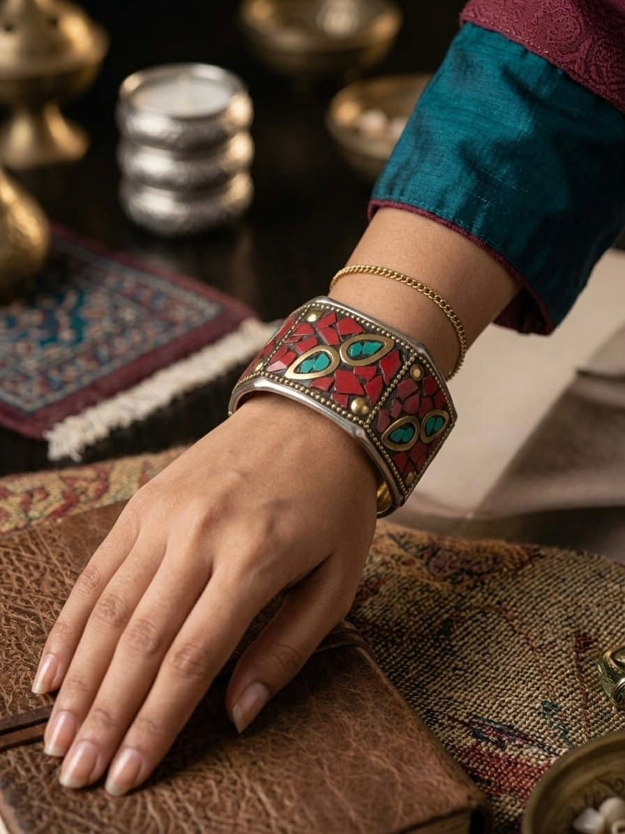 Rangrez Mosaic Cuff (red) - Image 2