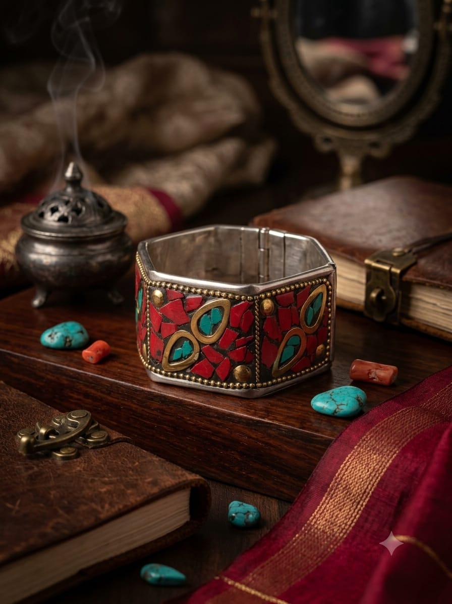 Rangrez Mosaic Cuff (red)