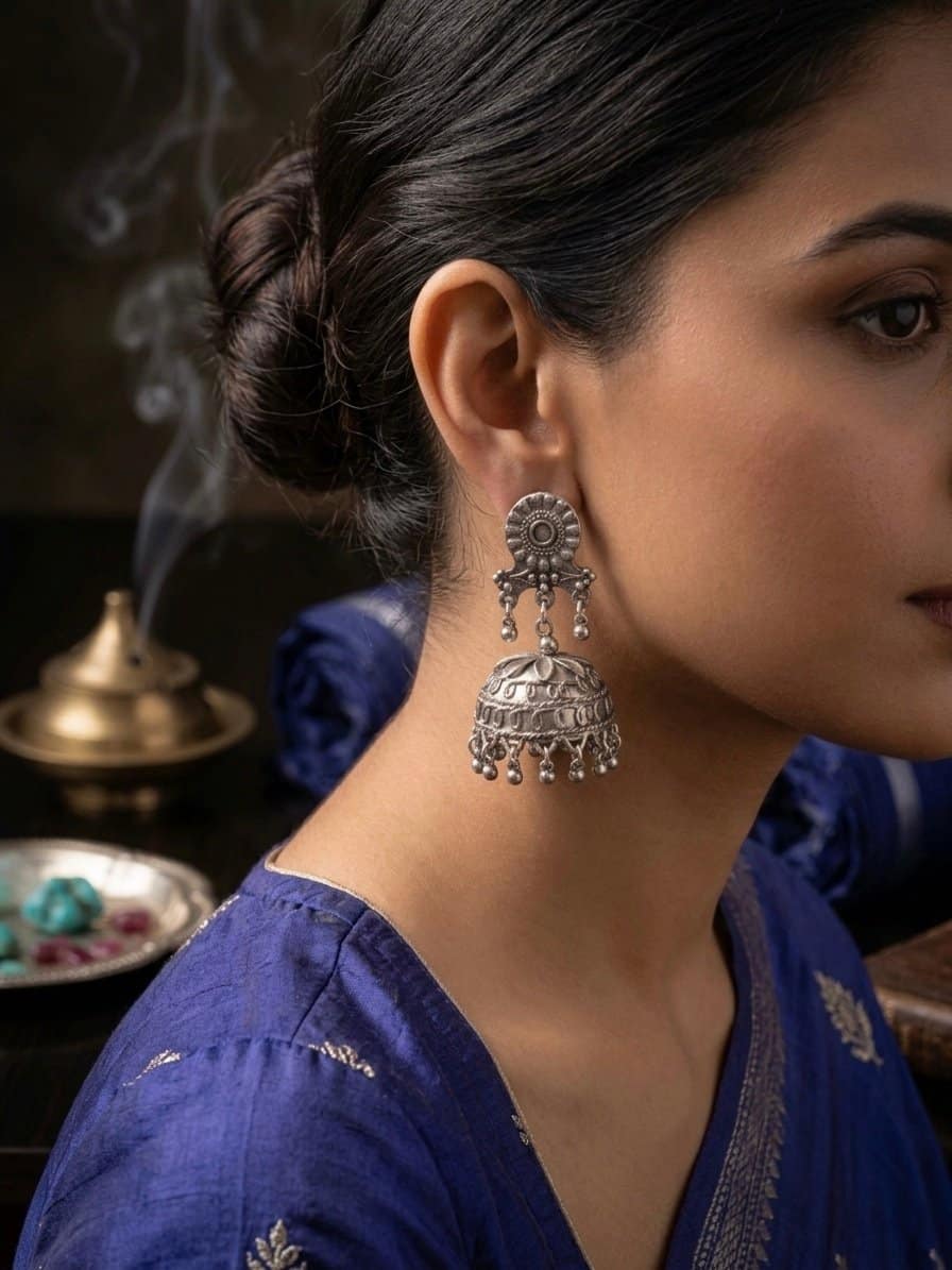 Vintage Shahi Jhumkas - Image 2