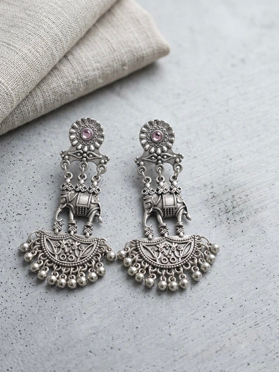 The royal Gaja drops earrings