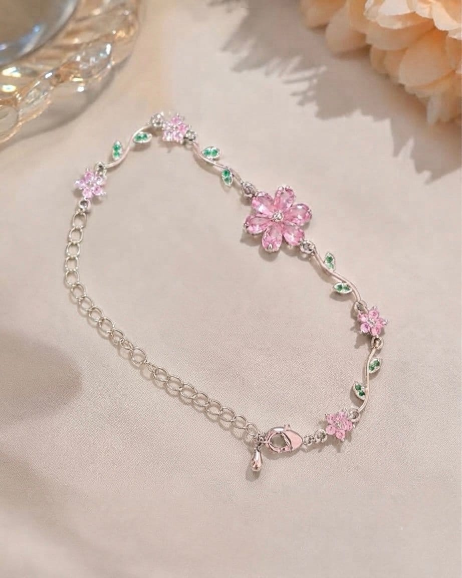 Pink blossom bracelet