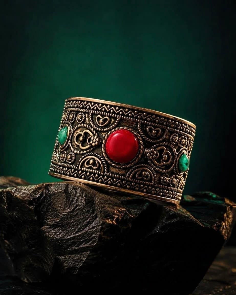 Crimson Zevaara Heritage Cuff Bracelet