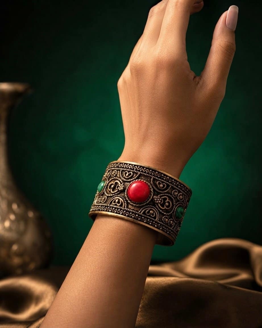 Crimson Zevaara Heritage Cuff Bracelet - Image 2