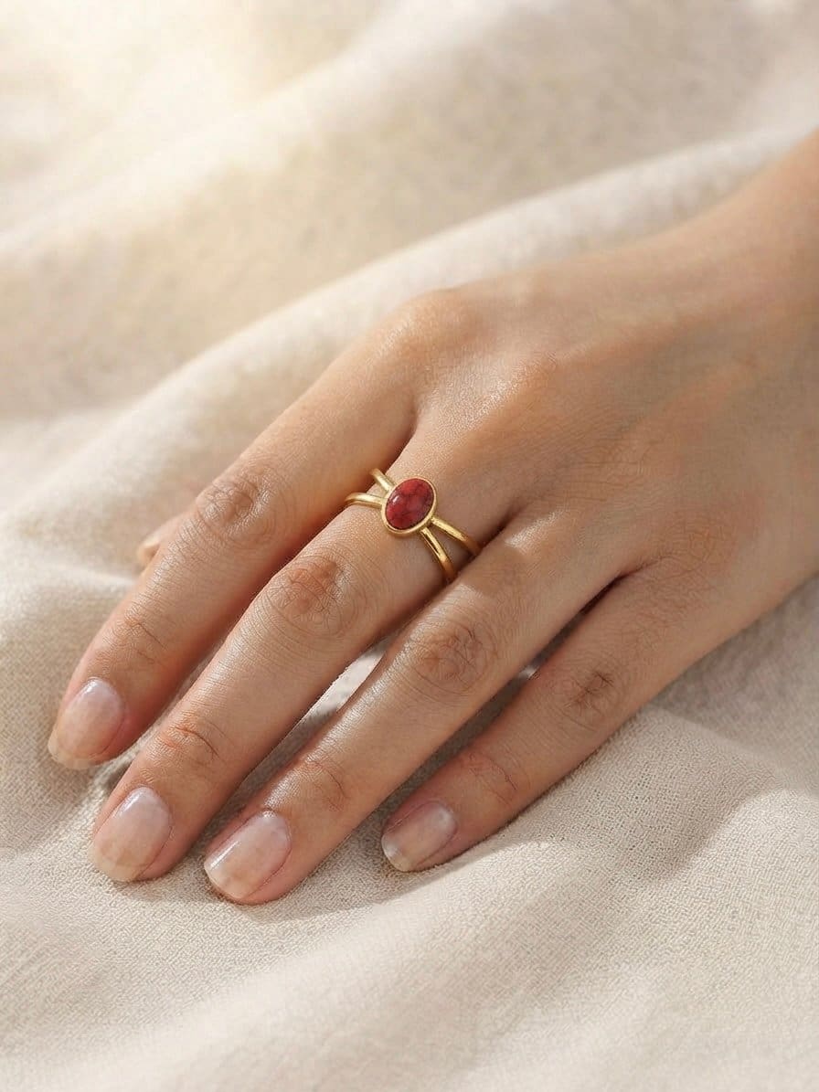 Stone Cross Ring
